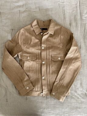 3x1 NYC Ken Jacket Cimosa Selvedge Denim Khaki Size S
